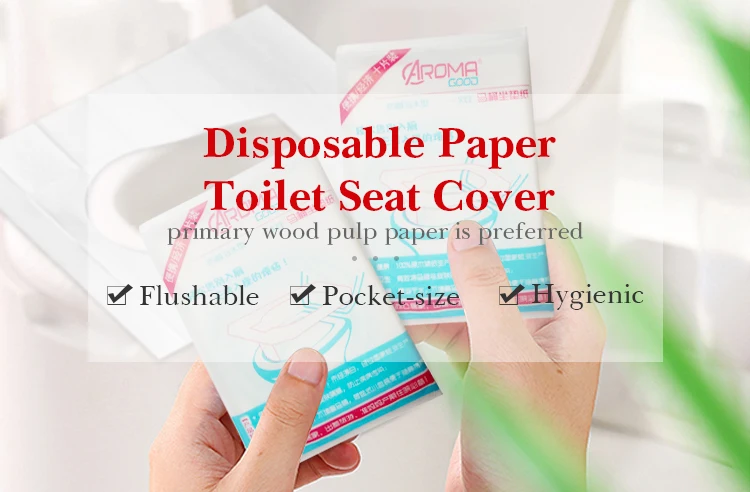 Custom cushion water soluble toilet seat paper wholesale paper cushion disposable paper toilet seat covers