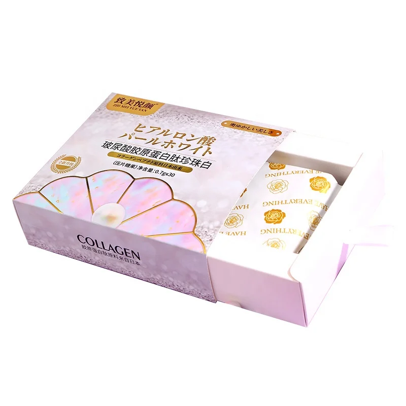 
vitamin C Hyaluronic acid collagen protein peptide pearl white tablet skin whitening pill 