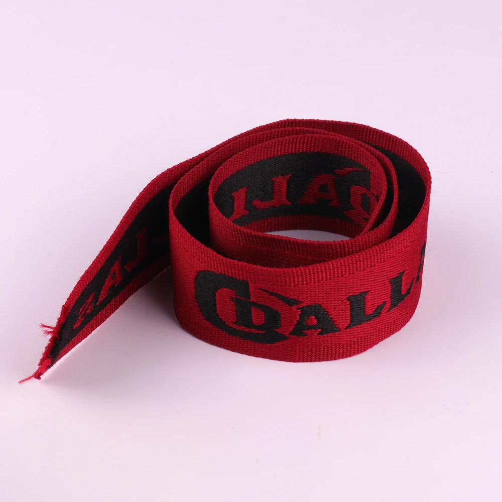 
Free Sample YUANXING Pattern Custom Printed Knit Elastic Band 32mm Ribbon Jacquard Webbing Strap 