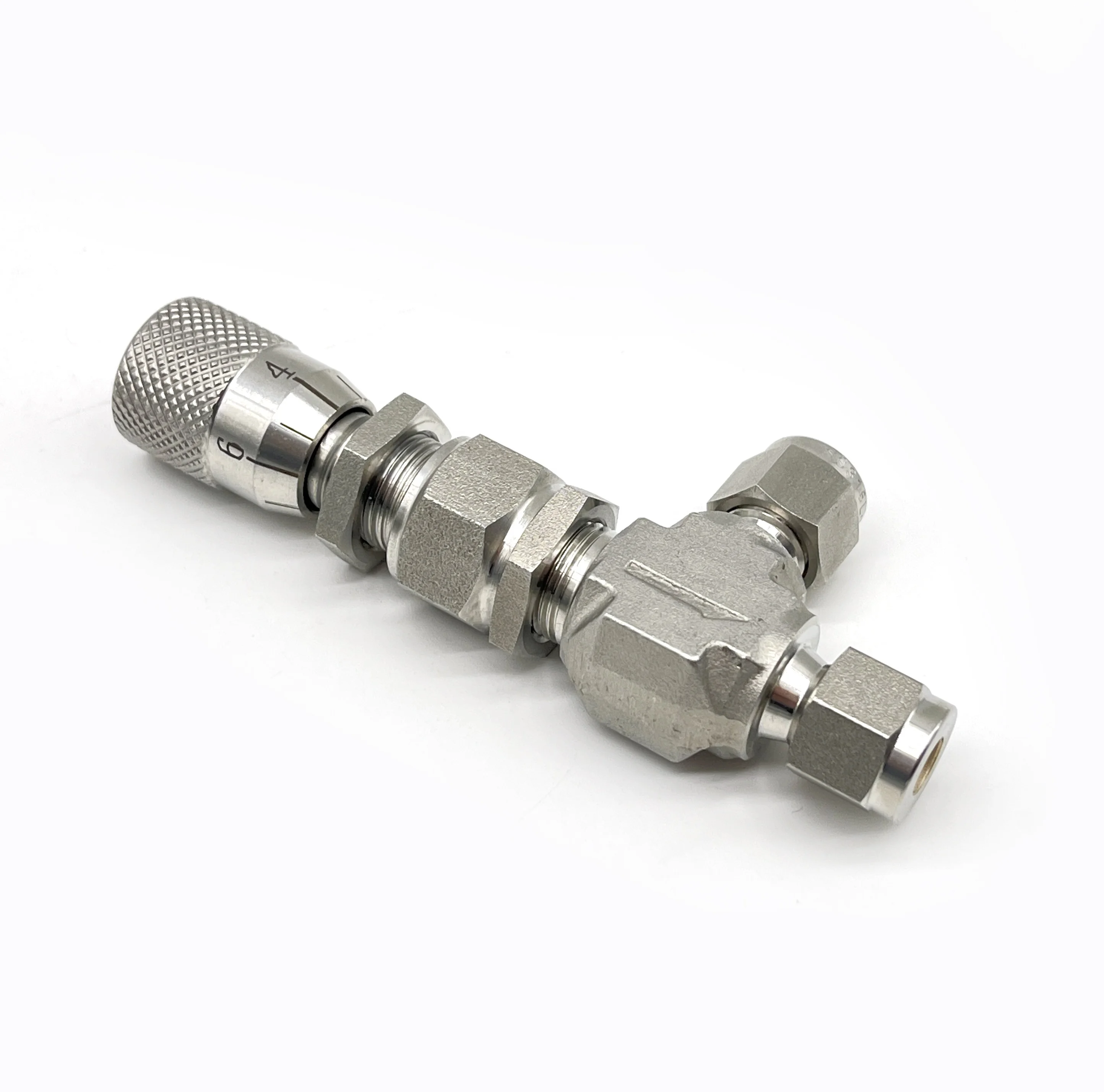 Hydraulic micro metering valve air flow swagelok type needle valve v meter pressure fuel water meter valve