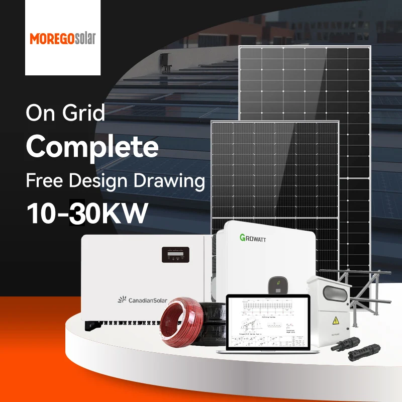 Moregosolar Complete Solar System 3000w 4000w 5000W On Grid Solar Panel System 5KW 10KW 15KW