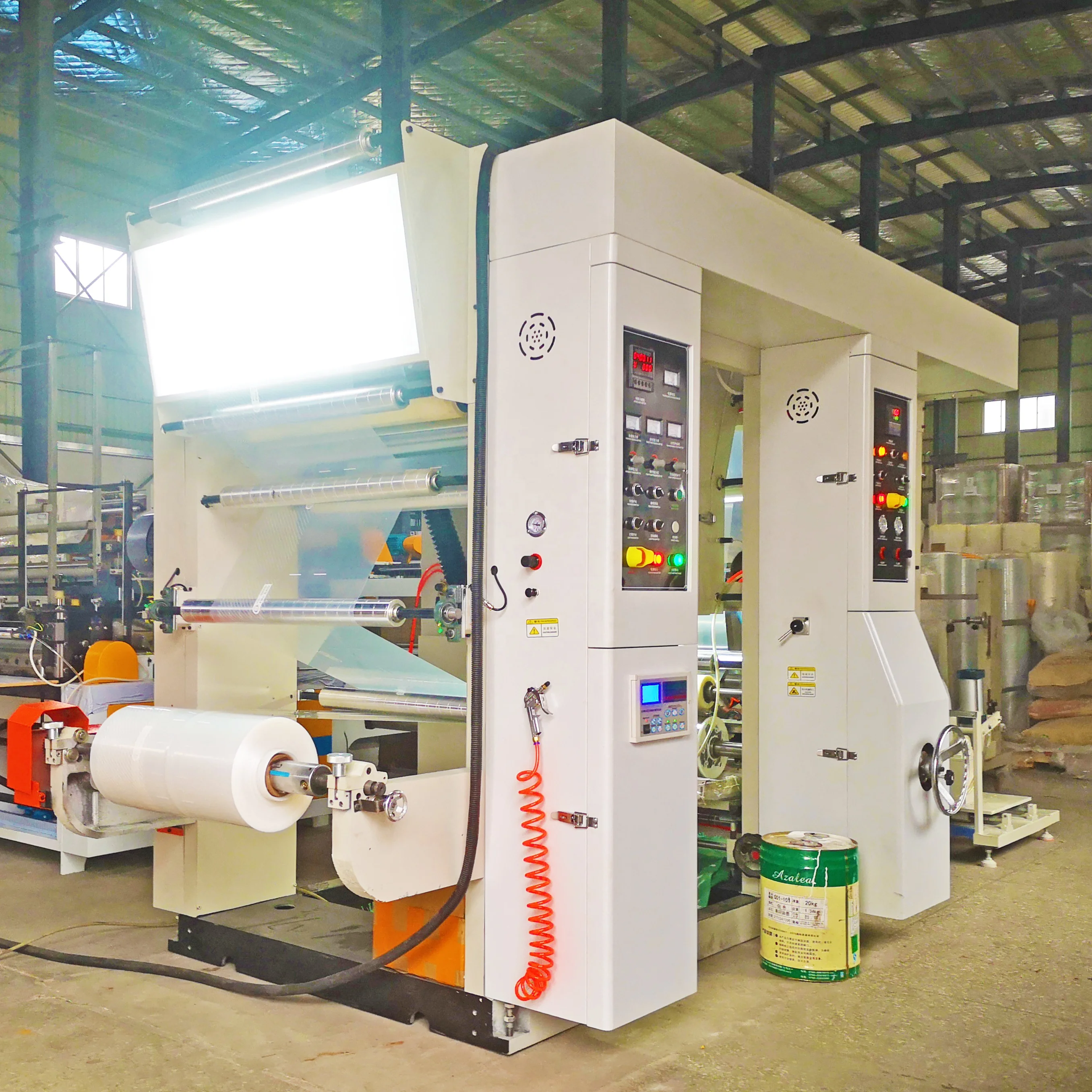 Double color photogravure printing machine plastic film packaging bag copperplate press