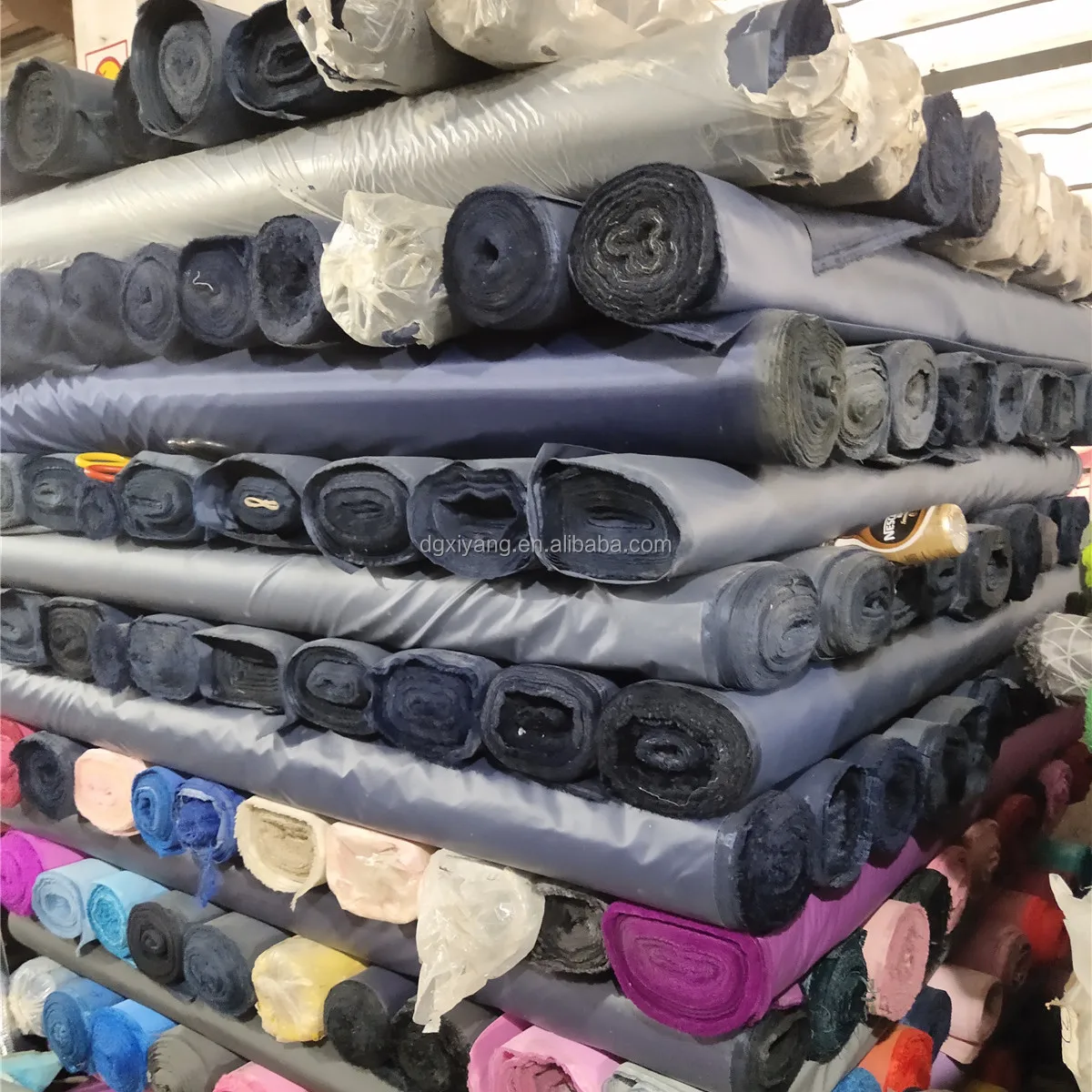 100% Polyester Oxford Fabric with PVC Coating Lightweight Waterproof and Dyed Pattern for Upholstery Stock Lot