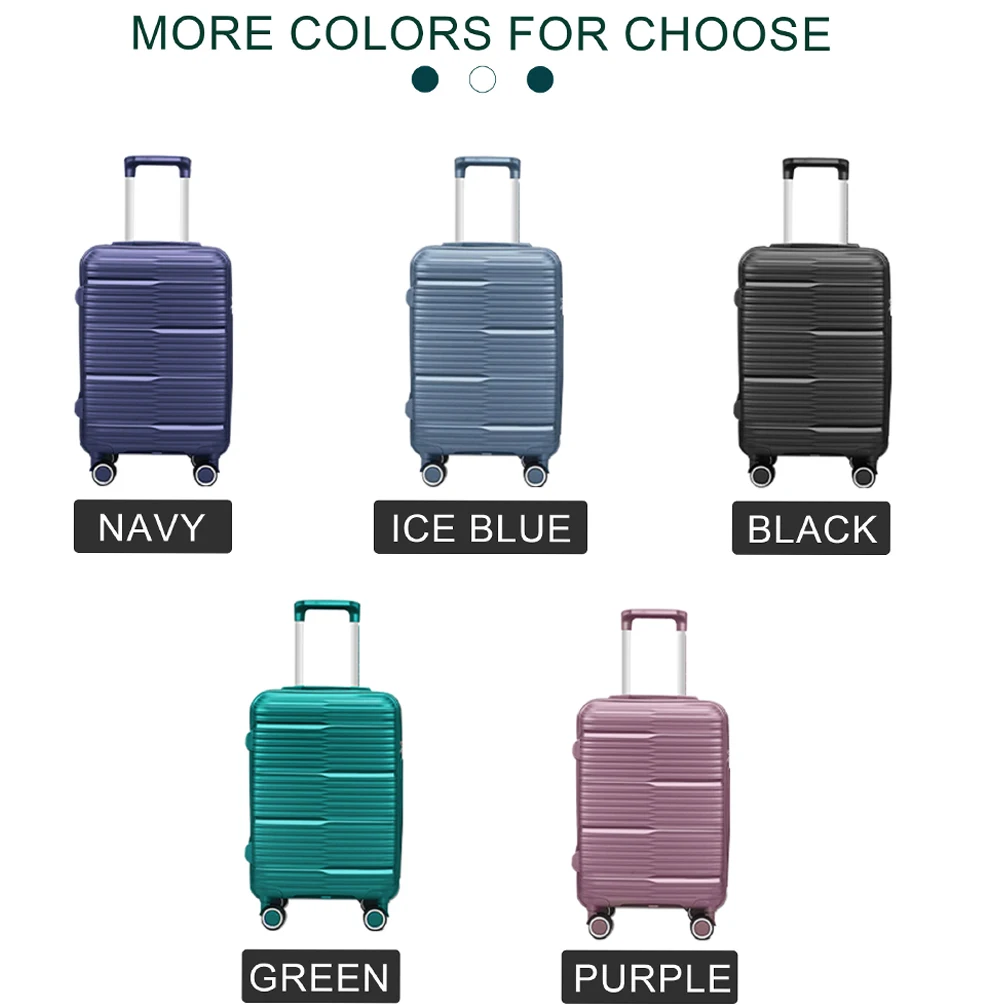OEM PP Luggage 3piece Set Hot Selling Anti Scratch Full Aluminum Travel Luggage Multi-functional Boarding Case Carry on Suitcase