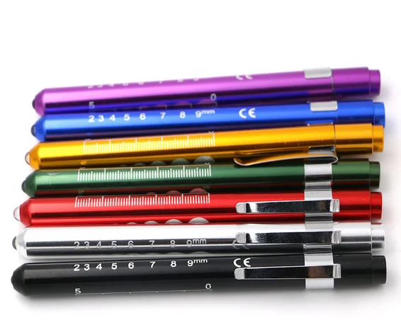 First Aid LED Yellow White Light Inspection Pen Flashlight Torch Therapy Colorful Pen Light Medical