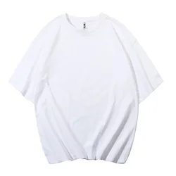 Высококачественная женская футболка с индивидуальным логотипом, свободная модная уличная одежда, хлопковые простые футболки большого размера для взрослых