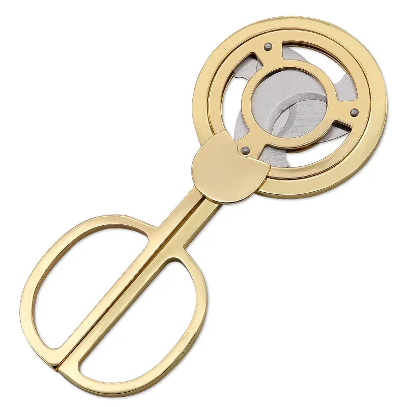 Индивидуальный логотип 2024 креативные простые ветряные мельницы для путешествий Роскошные острые сигарные ножницы из нержавеющей стали