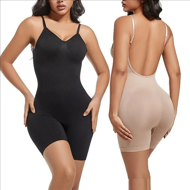 Seamless Low Back Bodysuit Shapewear Full Body Compression Butt lifting and Tummy Snatching Bodysuit Sexy Jumpsuit
