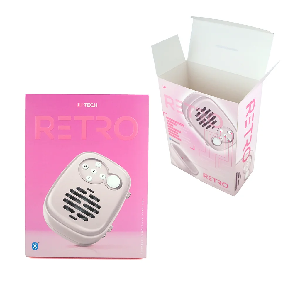 Customized color box wireless speaker electronic product packaging box two tuck end folding paper box