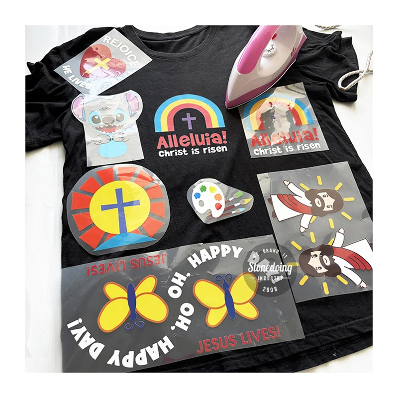 Лучшая цена низкая минимальный заказ горячая пресс для одежды этикетка пластиковая наклейка Dtf оптовая продажа ПВХ термопресс виниловая передача