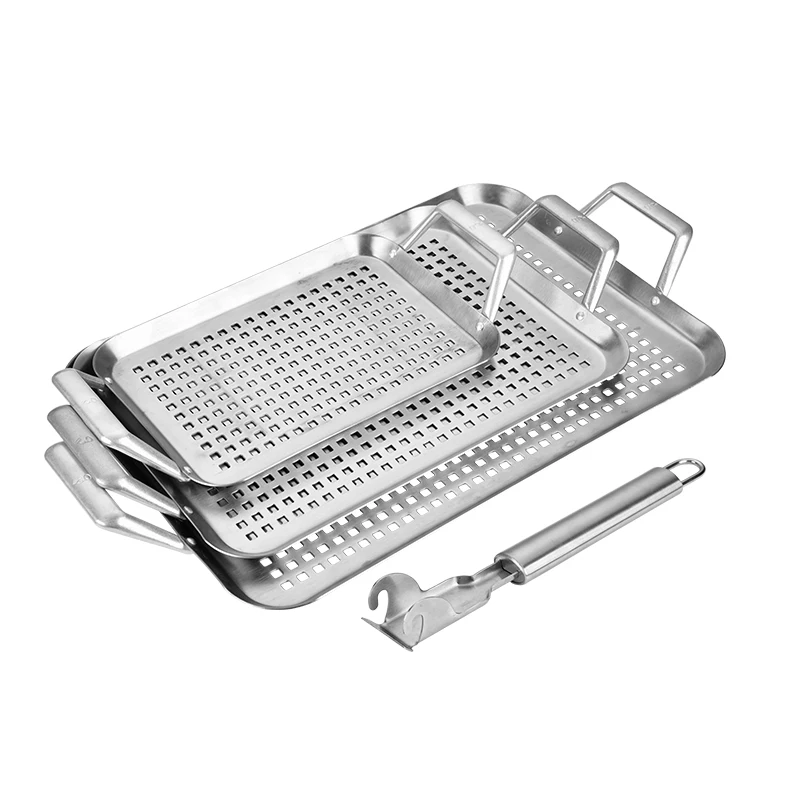  Hot Selling BBQ Basket Barbecue Tools Grill Accessories Grilling Pan With