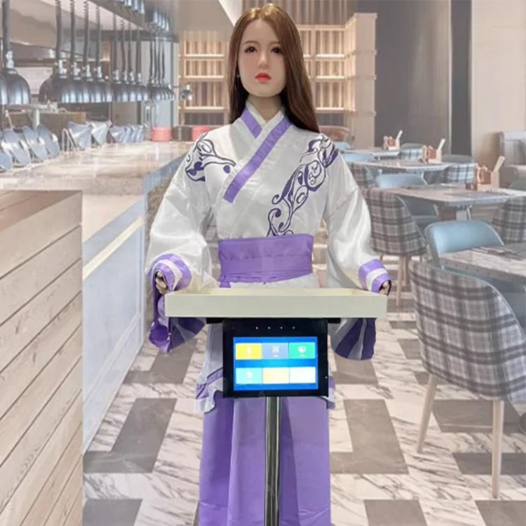 Humanoid Female Robots Intelligent Humanoid  Automated Delivery Robot Artificial Intelligence  Restaurant Waiter Robot