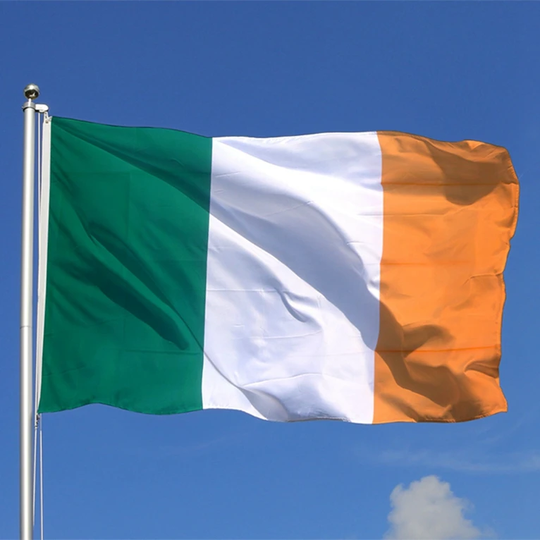 3x5 ft Country Flag Silk Screen Printing green white orange rti colour custom country northern irish ireland flags