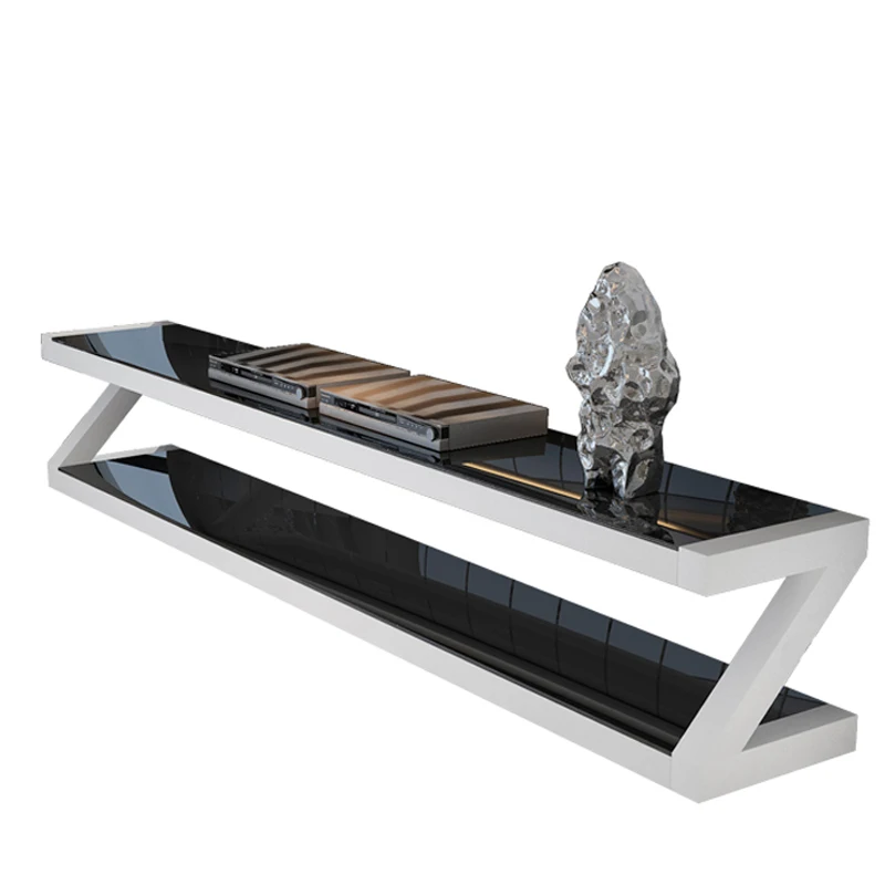 
2021 new modern design multi-purpose steel frame glass TV cabinet 