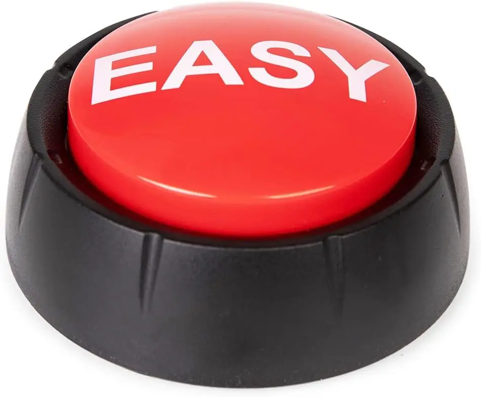 Talking Button, Button-Complete Red/Black (Easy)