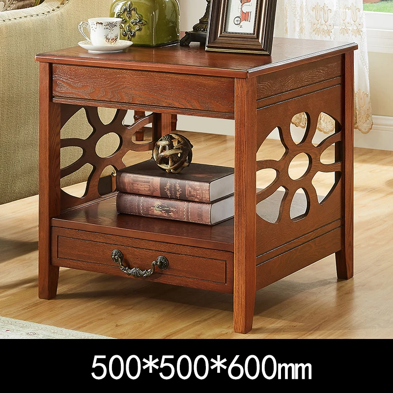 Knock down Wooden Chairside Storage Table Space saving End Table