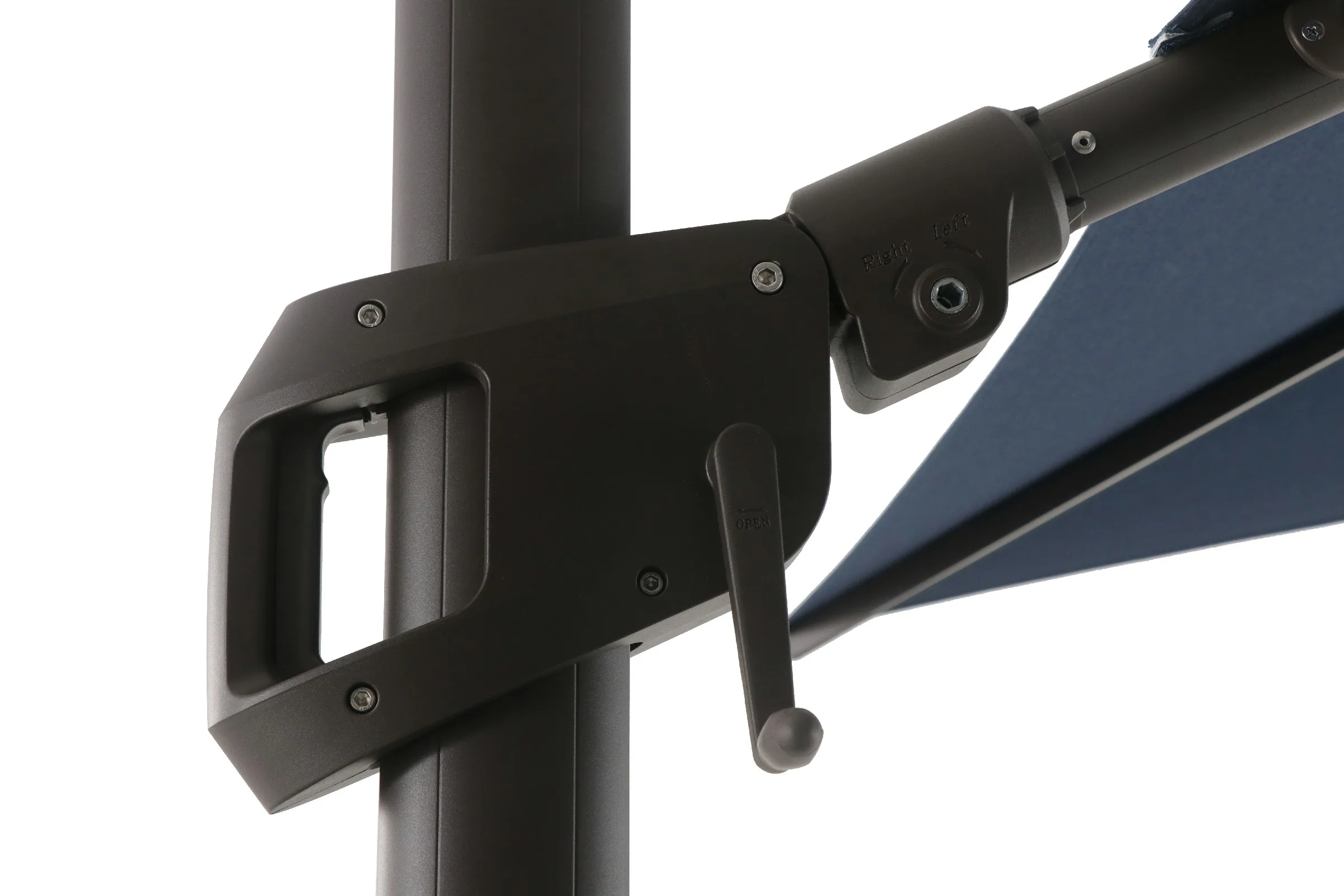 YEEZE Fully Aluminium Commercial Popular Restaurant High-End Led Light Patio Outdoor Umbrella Parasol for Garden