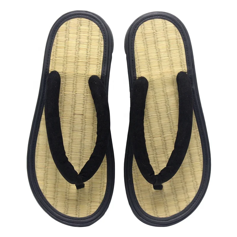 High Quality 5mm Eva Bamboo Spa Slippers Biodegradable Handmade Hotel Beach Sandals 7 Days 36-46# grass flip flops