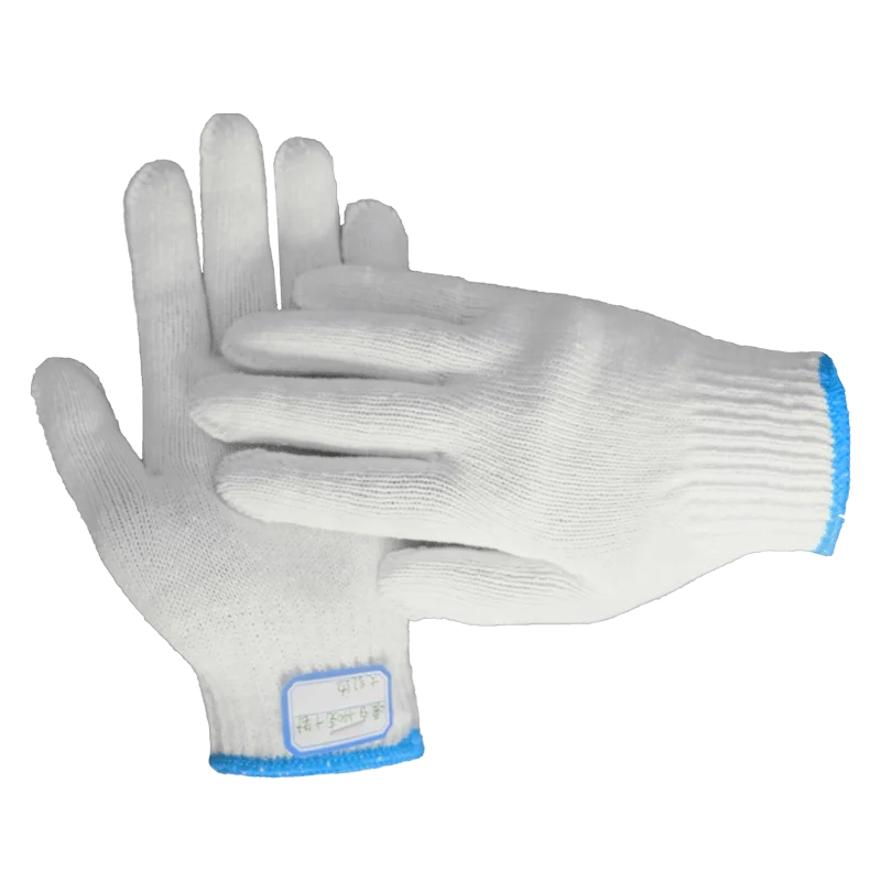 Высококачественные отбеливающие белые хлопковые перчатки для барбекю и еды, защитные перчатки