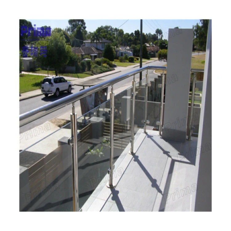  Save Cost Handrail Balcony Glass Railing Systems Manufacturer Post 316 Stainless Steel Hot Sale