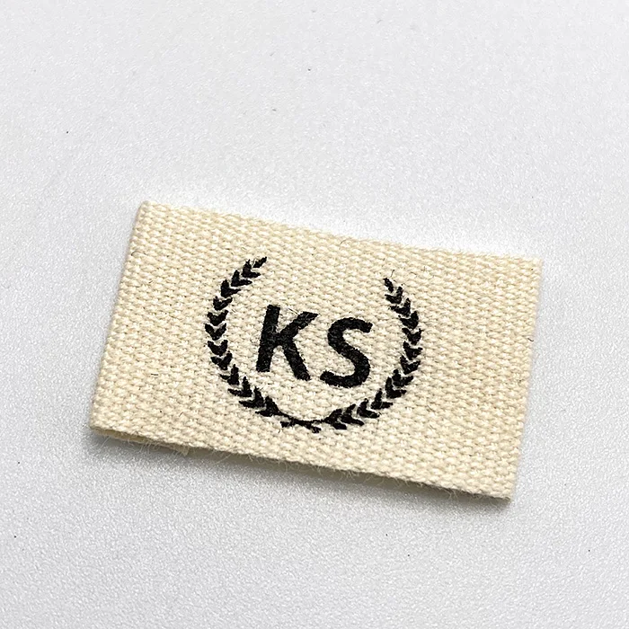 High density cotton  woven  Brands Logo Clothes Factory Custom Clothing Label Woven Labels For Garments and Bags