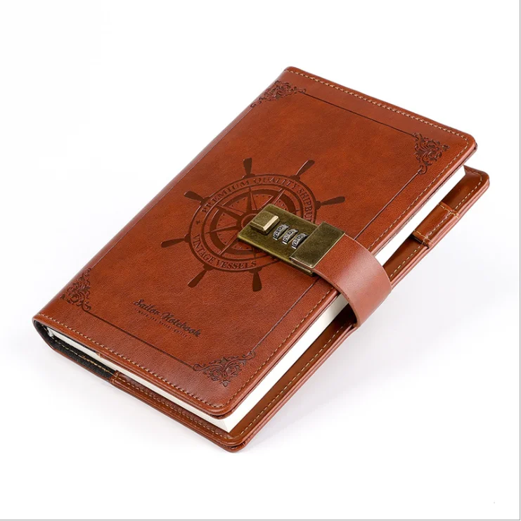 Spot Fastest Export A5 Retro Belt Lock Diary Thickened Hand Ledger Thread Daily Notepad Student Password Notebook