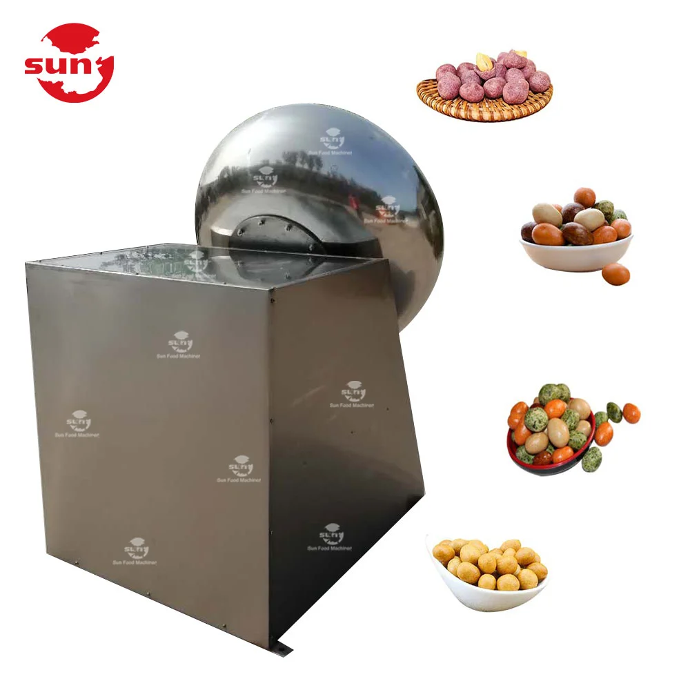 Low energy hot selling automatic almonds nuts flour peanuts coating machine
