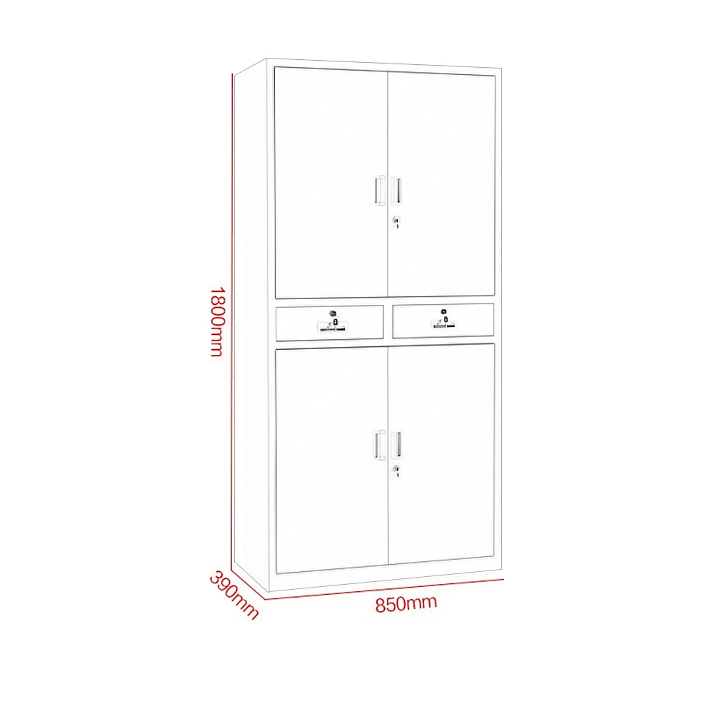 Good Quality Space Saving Furniture White Stainless Steel Cabinet
