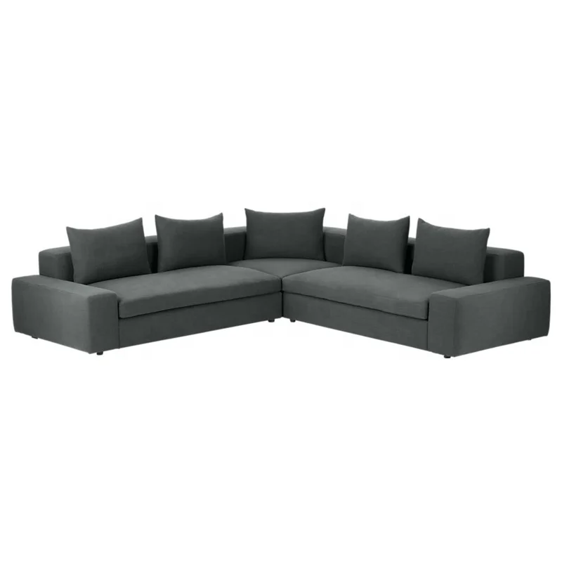 Super Comfortable Living Room sofa set Soft Feather Down Filling Sofas Big Size L Shape Corner Sofa modern