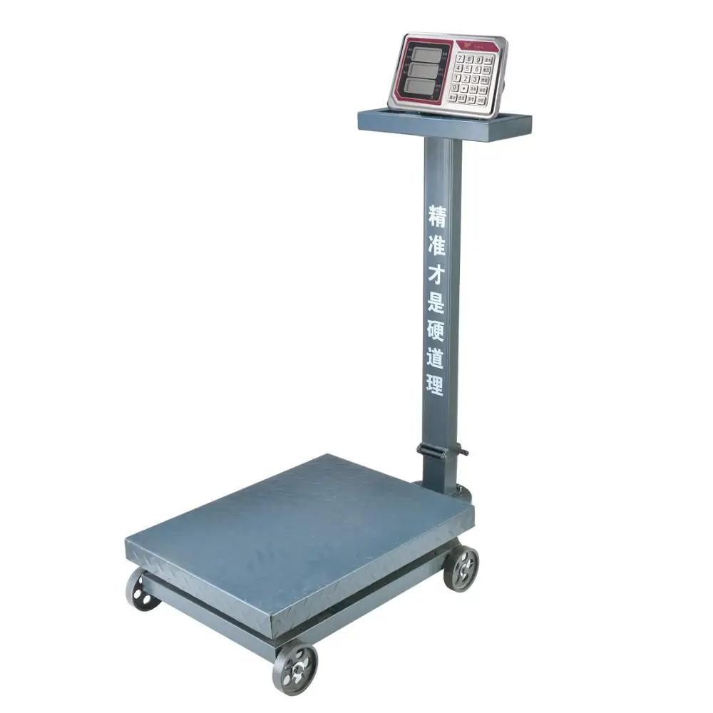 TCS-K Electronic platform weighing scale with wheel 300Kg 500kg 600Kg from Kaifeng