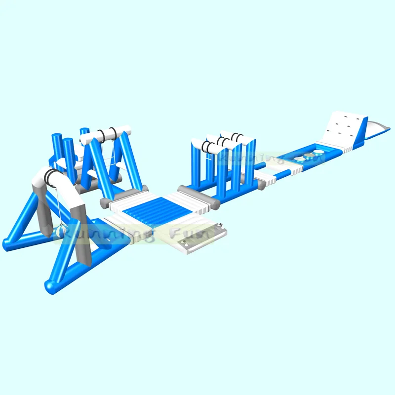 24M Lake Inflatable Floating Obstacle Playground Crazy Inflatable Water Park Game Toys For Kid N Adult