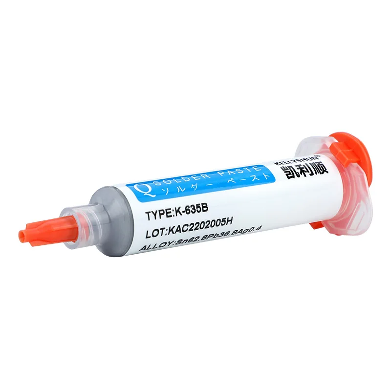 KELLYSHUN K-635B Sn62.8% Pb36.8% Ag0.4% Solder Paste Soldering Paste for Electronics 30g Liquid Solder for Electronics