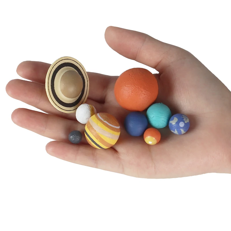 Oenux Wholesale Simulation 9PCS Miniature The Solar System Cosmic Planet Universe Model Figures School Project Kids Toy