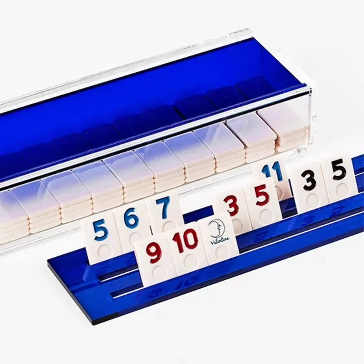 Acrylic Rummy Travel Game Tiles Original Board Game Digital Game Entertaining Israel Mahjong