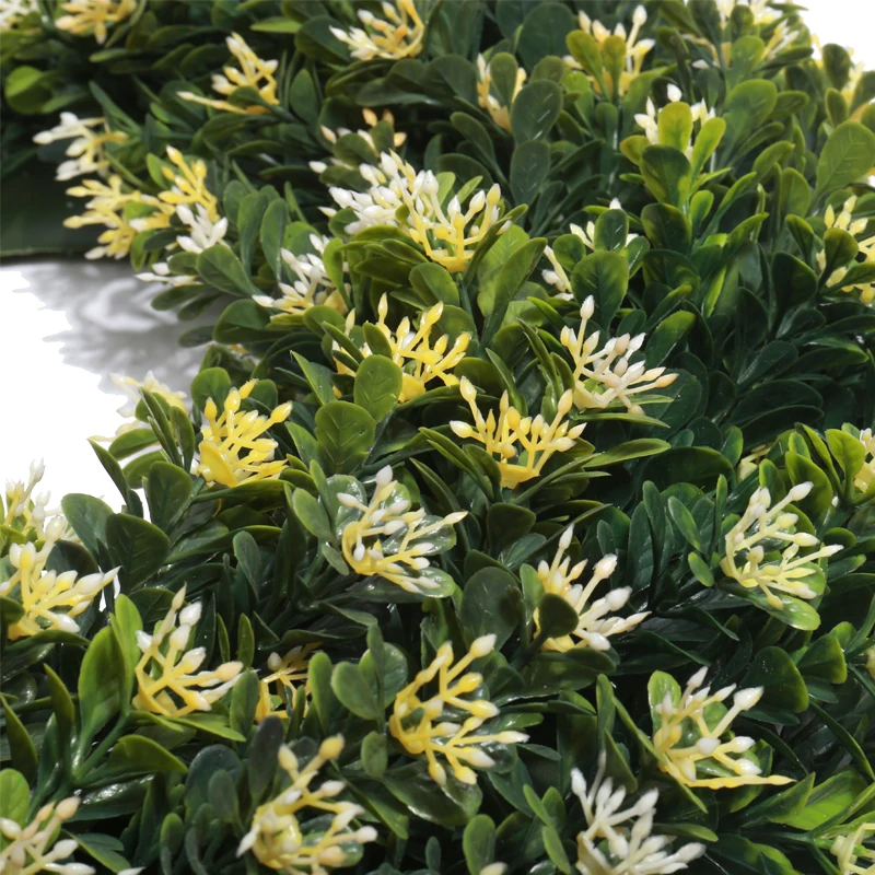 Factory Wholesale Indoor Wall Green Artificial Plant Leaf Wreath Christmas Front Door Decoration Artificial Wreath