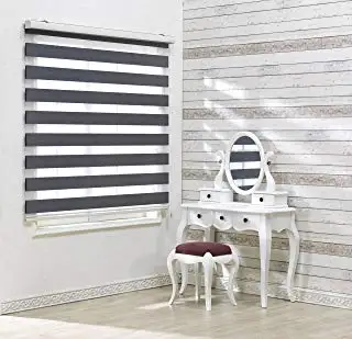 Interior Fashional Style Vertical Patten and Fabric Voile Material Double Zebra Blinds