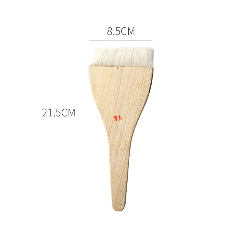 Wool Brush Paint Water-based Wood Handle Soft Baking Barbecue Oil Brush Tool Pancake Coating Sheep Hair Watercolor Brush