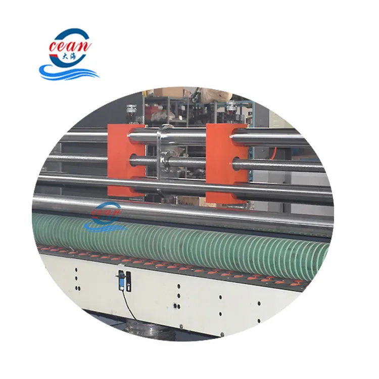 Ocean Automatic 2 Colors Printing Slotting Die Cutting Machine Printer Machine Corrugated Box Making Machine