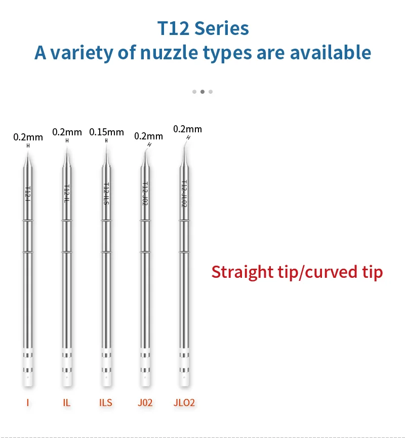 HANDIF Factory Price T12 Series T12-K/KU/IL/JL02 Heating Core Integrated Thermostatic Welding Tools Lead-free Soldering Iron Tip