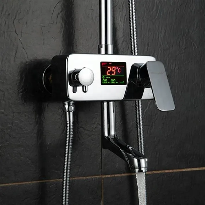 New product intelligent digital display thermostatic bathroom shower faucet