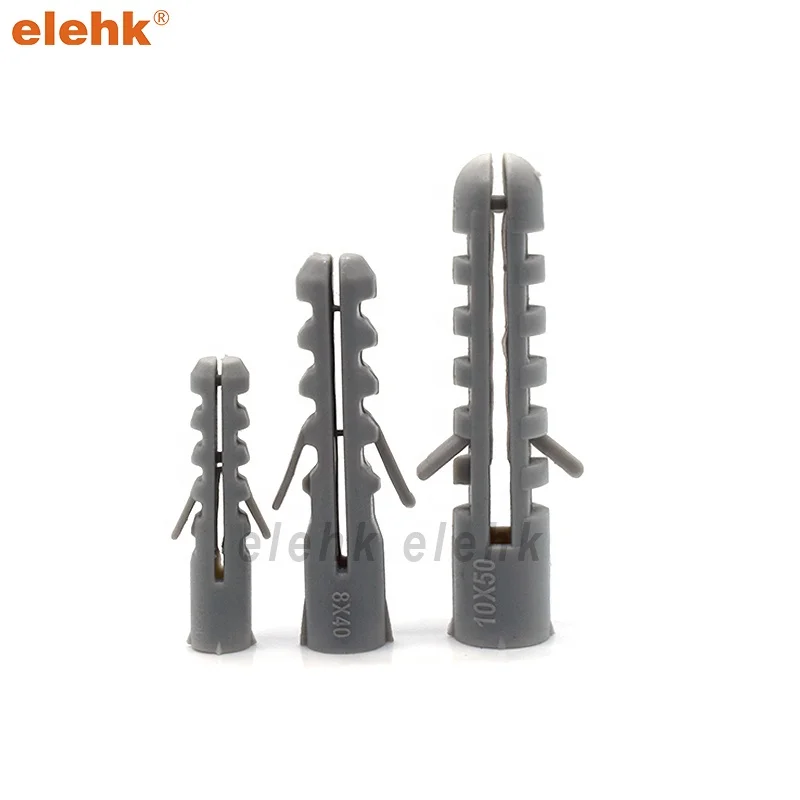 Wholesale PE Nylon Plastic Expansion Anchors 75x8 PVC Raw Plug Plastic Wall Plug Screw Sleeve Dry Wall Anchors