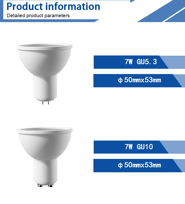 Mr16 AC 110V 220V 7W 120 Угол луча Cob Светодиодная лампа Gu10