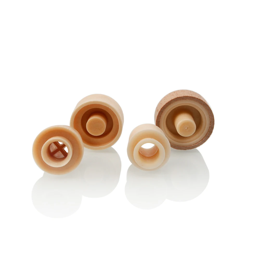 Custom size 19.5mm 19mm Wooden Cork Synthetic T Shape Bottle Stopper for Olive Oil Sauce Avocado colza vinegar cap