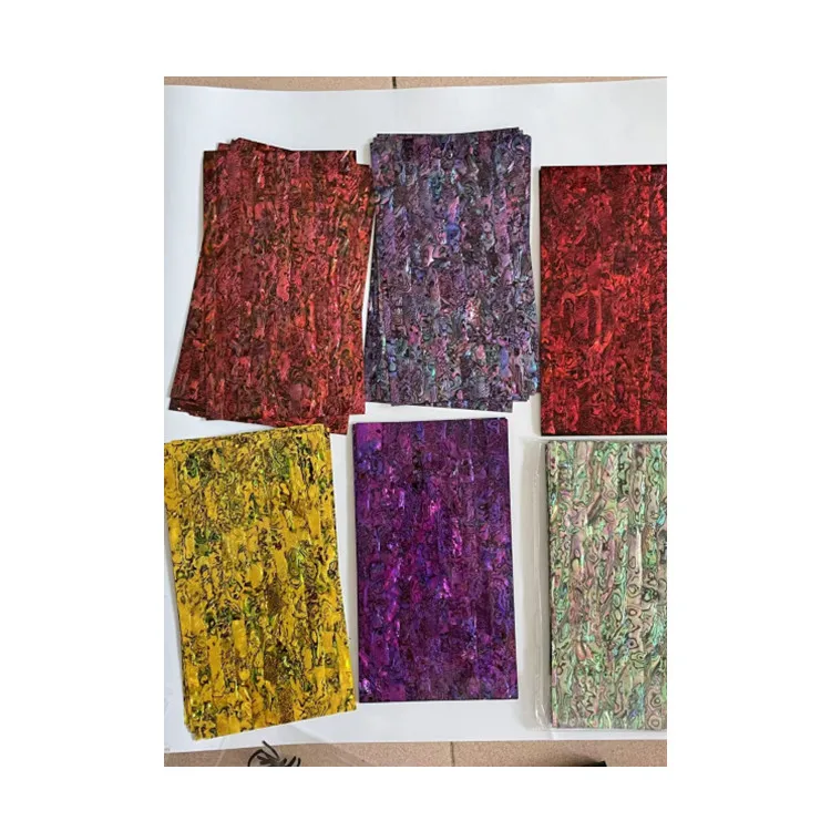 Natural Real Color Paua Shell Sheet Abelone Shell Sheet With Adhesive Sticker White Black Backing River Shell Sheet