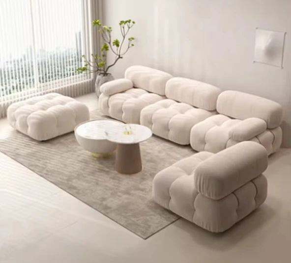 Современный простой дизайн интерьера мебели мягкий удобный бархатный тканевый диван высокого класса атмосфера комбинированный