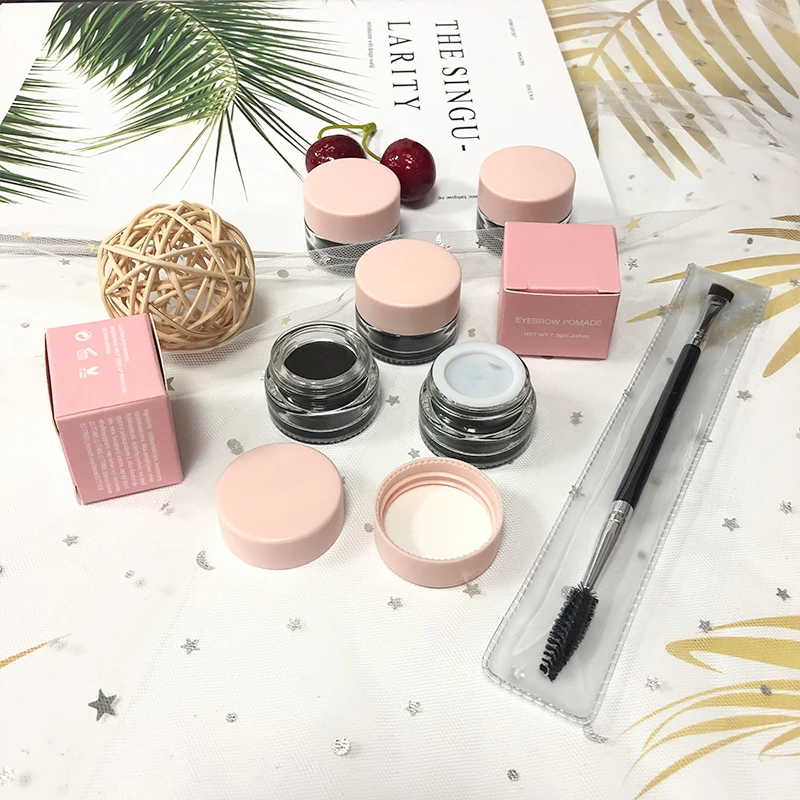 Wholesale Vegan Cruelty Free Makeup Cosmetics Eyebrow Cream Long Lasting Waterproof Eyebrow Cream Gel Eyebrow Pomade