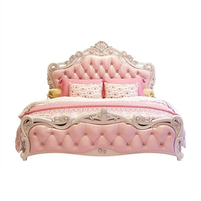 Wood Bedroom Set Modern Frame Bedroom Furniture Antique Bed Luxury Bed Furniture Room Double King Size Home Furniture Iron Metal