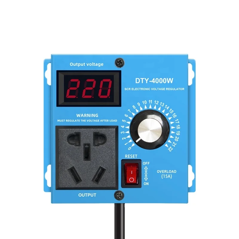 single phase SCR electronic adjustable Voltage Regulator DTY-4000W