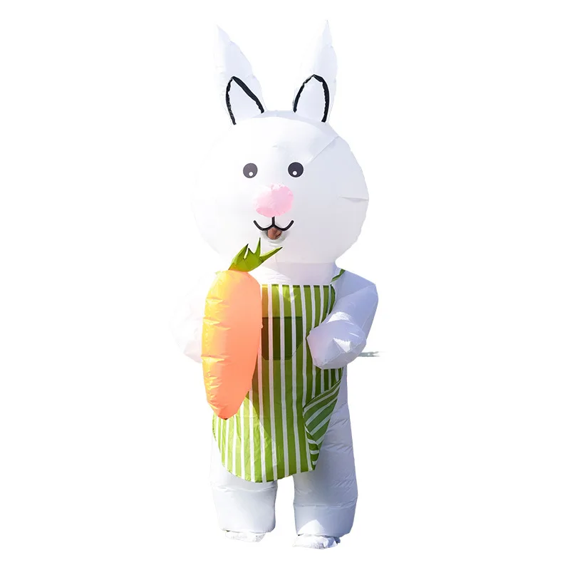 New Style Waterproof 210T Free Size Happy Easter Rabbit Inflatable Costume