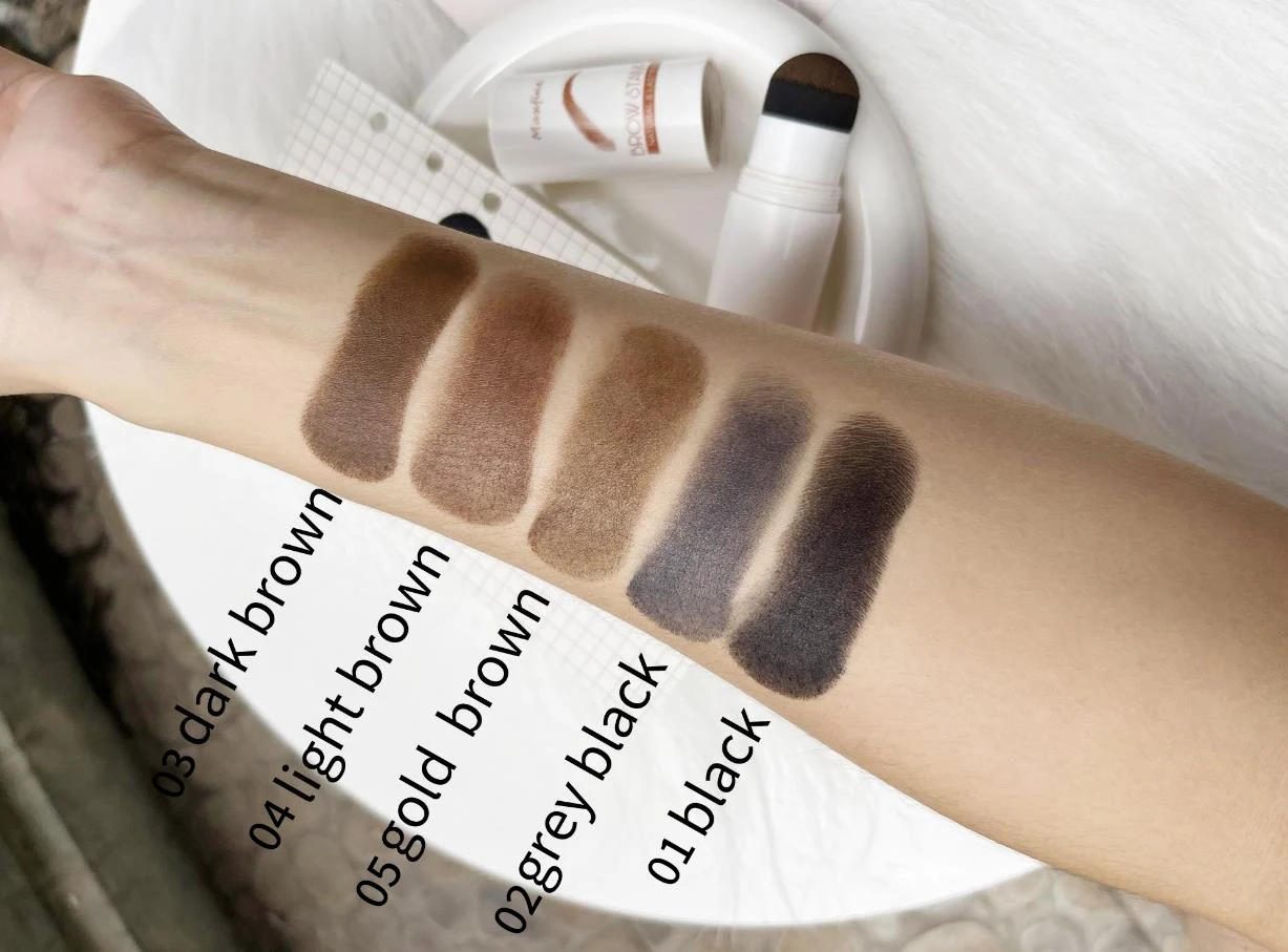 Hot Selling Perfect Tint Waterproof Shaping One Step Eyebrow Stamp and Eyebrow Stencil Kit - Eye Brow Stamping Kit